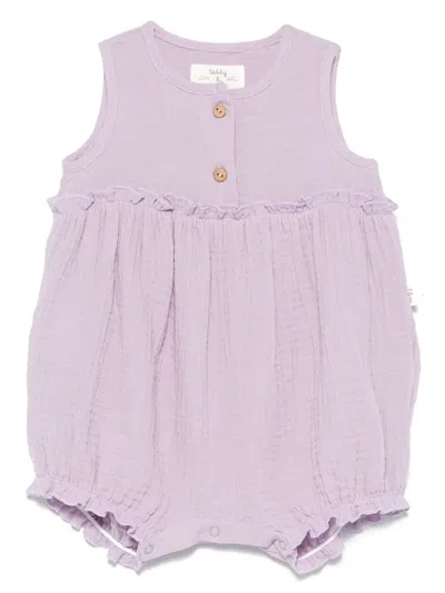 Teddy & Minou Babies' Ruffled-detail Body In Purple