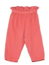 Teddy & Minou Ruffled-waistband Trousers In Pink