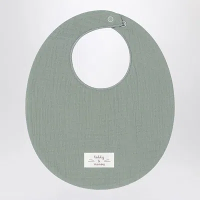 Teddy & Minou Sage Green Cotton Bib