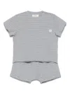 Teddy & Minou Striped Shorts Set In Blue