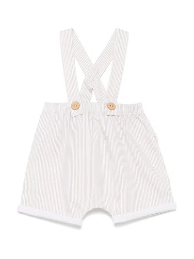 Teddy & Minou Babies' Striped Shorts Set In White