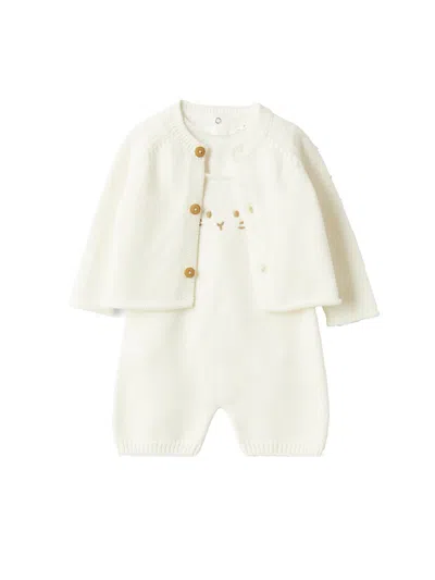 Teddy & Minou Sweater Set With Leotard In White