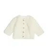Teddy & Minou Teddy Fleece Cardigan In White