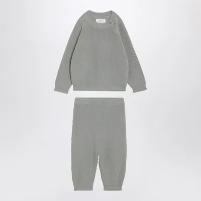 Teddy & Minou Two-piece Suit In Sage Green In Gray