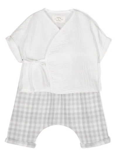 Teddy & Minou Babies' Two-piece Trouser Set In White