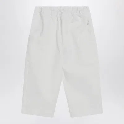Teddy & Minou Unisex Mini Fit Cotton Trousers In White