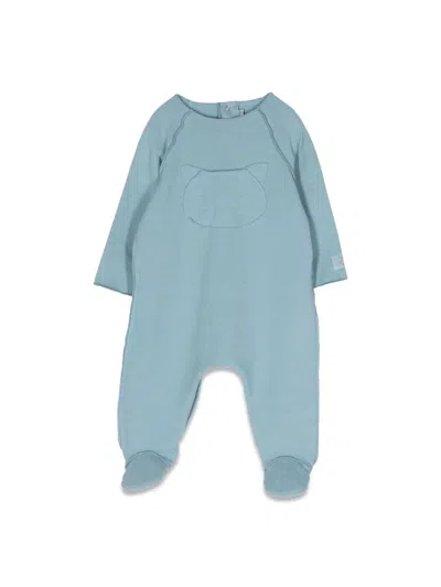 Teddy & Minou Unisex Mini Footsuit For Baby In Azure