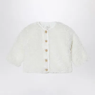 Teddy & Minou Babies'  Unisex Mini Teddy Shearling-effect Jacket In White