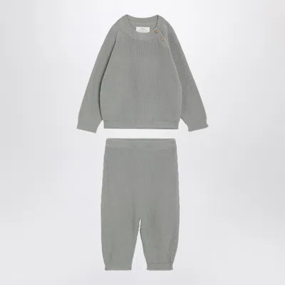 Teddy & Minou Unisex Mini Two-piece Suit With Tailored Jacket And Matching Bottoms In Gray