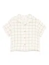 Teddy & Minou Windowpane Shirt In Neutrals