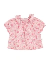 Teddy & Minou Toddler Girl Top Fuchsia Size 9 Cotton In Pink