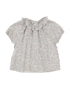 Teddy & Minou Newborn Girl Top Grey Size 3 Cotton In Grey