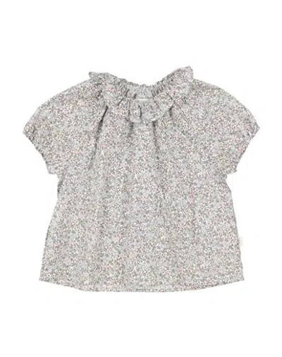 Teddy & Minou Babies'  Newborn Girl Top Grey Size 3 Cotton