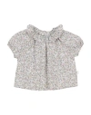 Teddy & Minou Newborn Girl Top Grey Size 3 Cotton In Grey