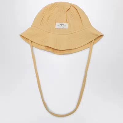 Teddy & Minou Yellow Hat With Drawstring In Red