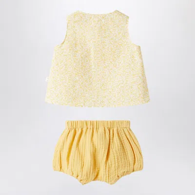 Teddy & Minou Yellow Outfit With Floral Print