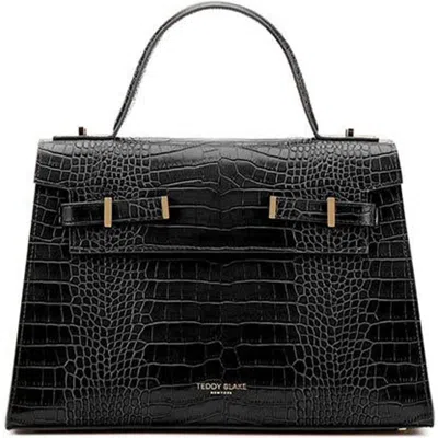 Teddy Blake Ava Croco Gold 14" In Black