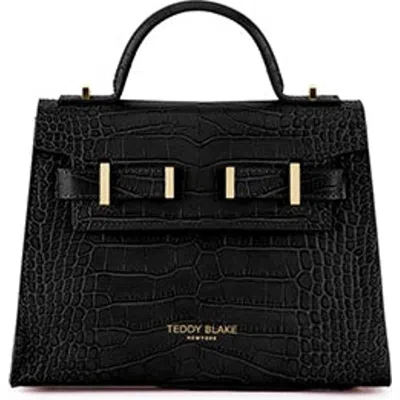 Teddy Blake Ava Croco Gold 9" In Black