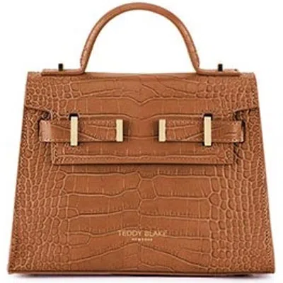 Teddy Blake Ava Croco Gold 9" In Camel Brown