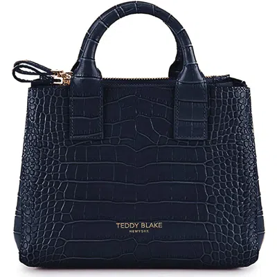 Teddy Blake Bella Croco 9" In Blue Jeans