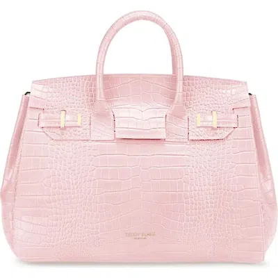 Teddy Blake Gigi Croco  13" In Light Pink