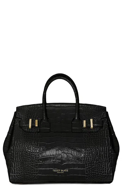 Teddy Blake Gigi Croco Gold 11" In Black