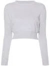 Teddy Cashmere Genova Cashmere Cropped Jumper In Grey