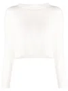 Teddy Cashmere Napoli Cashmere Cropped Jumper In White