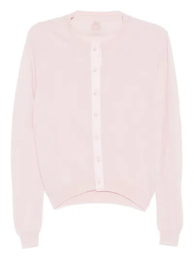 Teddy Cashmere Logo-embroidered Cardigan In Pink