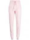 Teddy Cashmere Knitted Cashmere Track Pants In Pink
