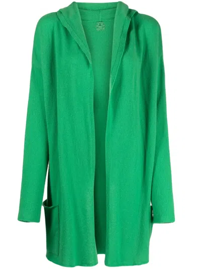 Teddy Cashmere Napoli Cashmere Hooded Cardigan In Green