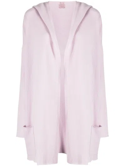 Teddy Cashmere Napoli Cashmere Hooded Cardigan In Purple