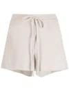 Teddy Cashmere Portofino Drawstring Cashmere Shorts In Neutrals