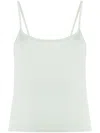 Teddy Cashmere Logo-embroidered Cashmere Top In Green