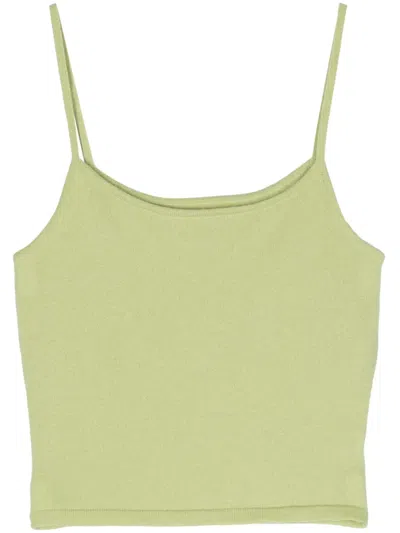 Teddy Cashmere Rapallo Cashmere Tank Top In Green
