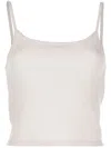 Teddy Cashmere Spaghetti-strap Cashmere Tank Top In Grey
