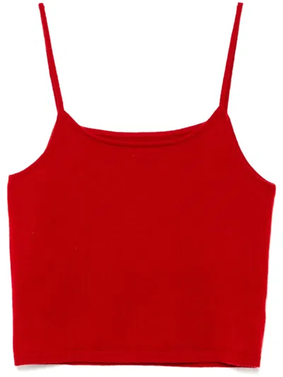 Teddy Cashmere Rapallo Tank Top In Red