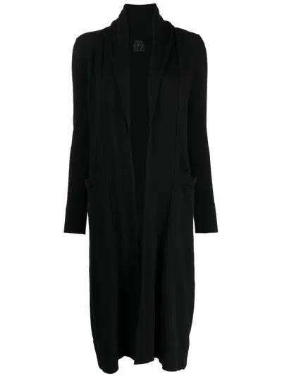 Teddy Cashmere Shawl-lapel Cashmere Cardi-coat In Black
