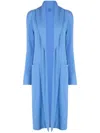 Teddy Cashmere Shawl-lapel Cashmere Cardi-coat In Blue