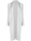 Teddy Cashmere Venzia Open-front Cashmere Cardigan In Grey
