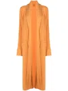 Teddy Cashmere Venzia Open-front Cashmere Cardigan In Orange