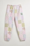 TEDDY FRESH QUILT PRINT SWEATPANT AT URBAN OUTFITTERS