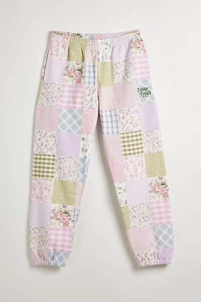 Teddy Fresh Quilt Print Sweatpant At Urban Outfitters In Multicolor