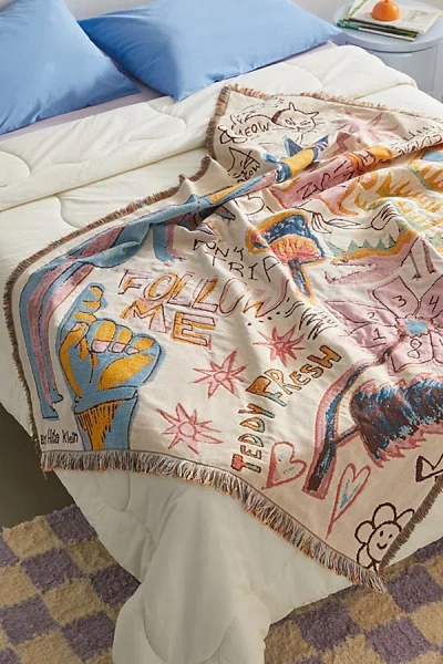 Teddy Fresh X Hila Klein Uo Exclusive Throw Blanket At Urban Outfitters In Neutral