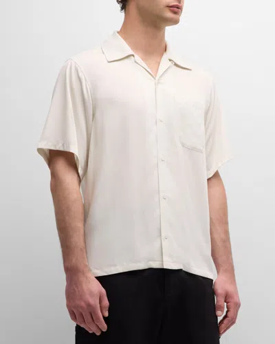 Teddy Vonranson Men's Matthew Camp Shirt In Cream