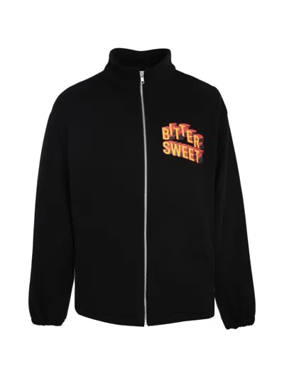 Tee Library Bittersweet Graphic-print Zip-up Jacket In Black