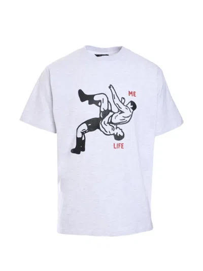 Tee Library Graphic-print Relaxed-fit T-shirt In Gray