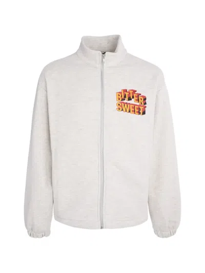 Tee Library Graphic-print Zip-up Jacket In Gray