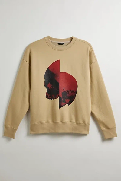 Tee Library Revival Sweatshirt In Tan At Urban Outfitters