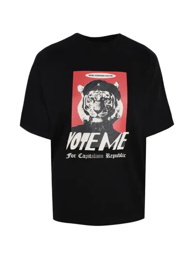 Tee Library Vote Graphic-print Cotton T-shirt In Black